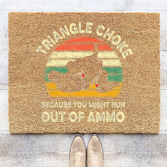 Jiu jitsu retro vintage Triangle choke BJJ MMA Coir Doormats