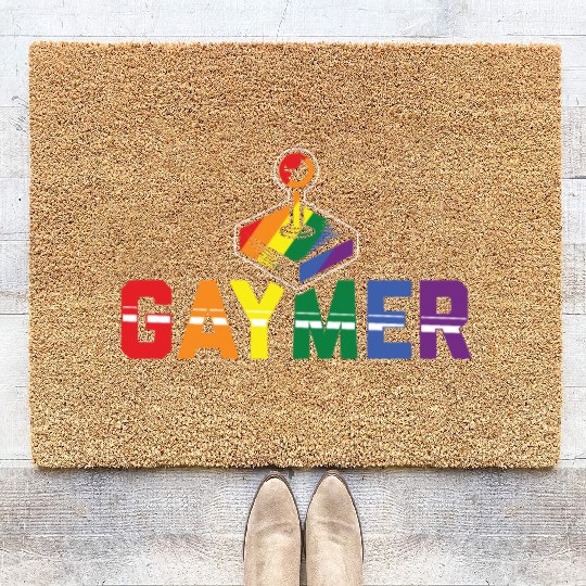 Gaymer Gay Gamer Rainbow Pride LGBT Controller Coir Doormats
