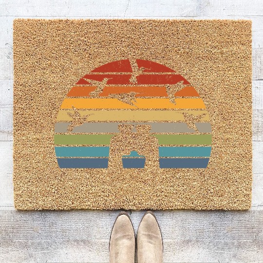 Bird Watching Vintage Birdwatching Birding Coir Doormats