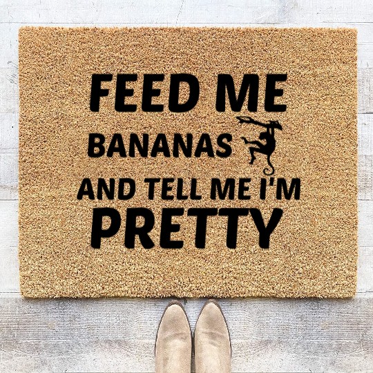 MONKEY BANANA FEED Coir Doormats