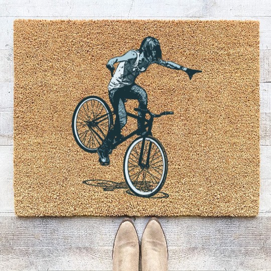 Punk Girl Biker Coir Doormats