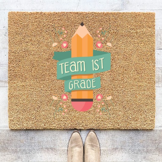 Back To School Student Teacher Team 1St Grade Coir Doormats