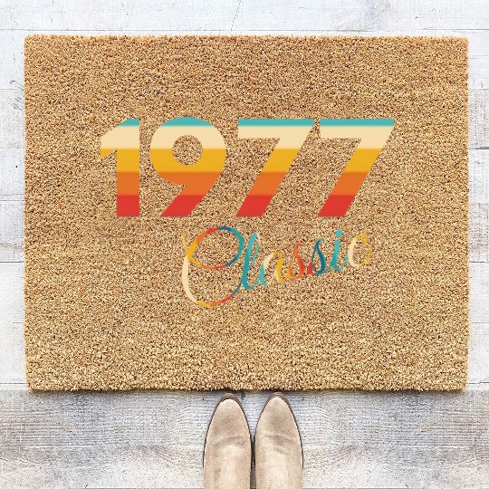 1977 vintage Birthday since 1977 Coir Doormats