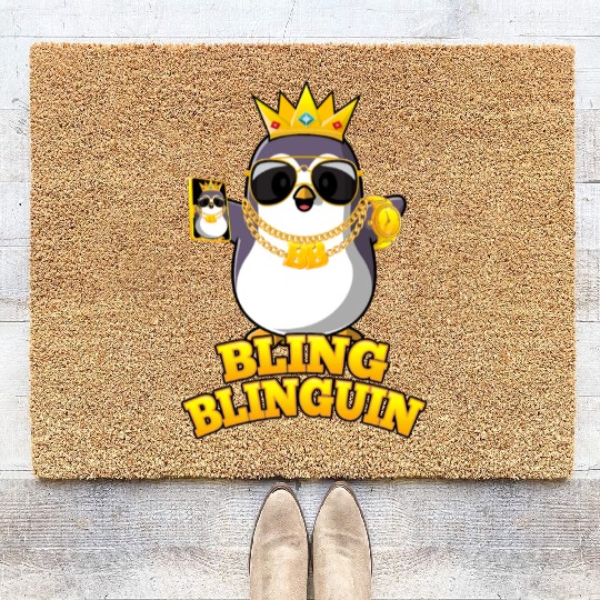 Bling Blinguin Pinguin Coir Doormats
