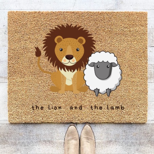 The Lion and the Lamb Coir Doormats