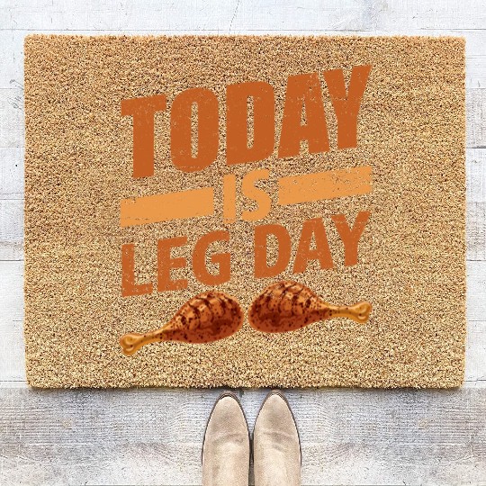 TODAY IS LEG DAY Coir Doormats