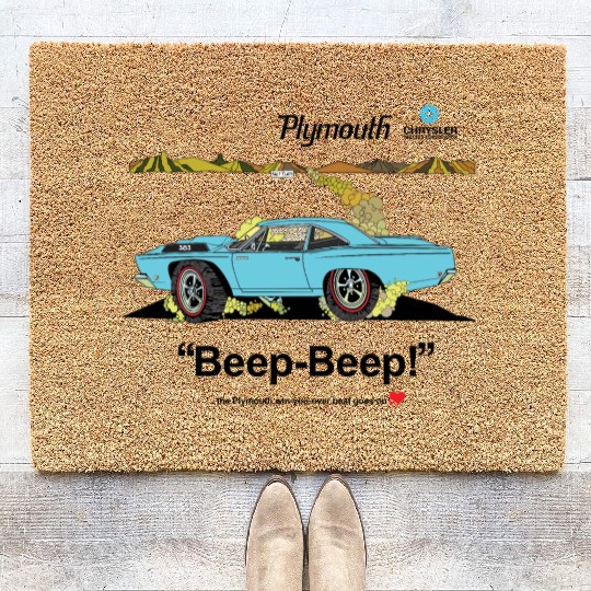 1968 Plymouth Road Runner Salt Flats Light Blue Coir Doormats