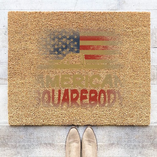 American Flag Square Body American Squarebody Coir Doormats