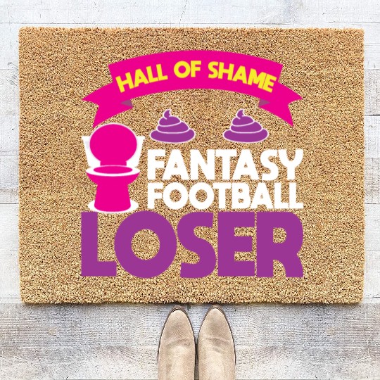 Fantasy Football Loser Poop Funny Coir Doormats