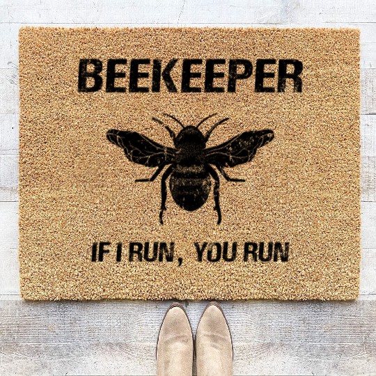 Beekeeper If I Run You Run - Honeybee Beekeeper Coir Doormats