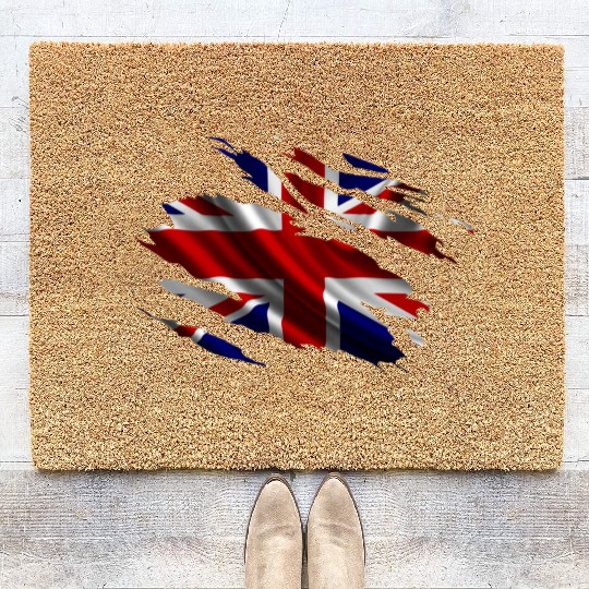 United Kingdom Ripped Flag Coir Doormats
