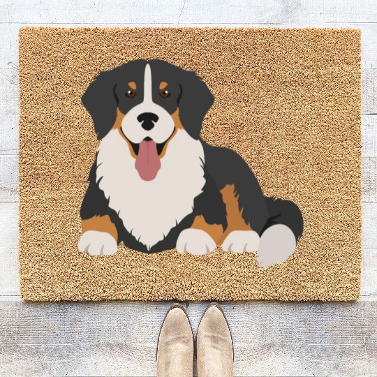 Bernese Mountain Dog Face Coir Doormats