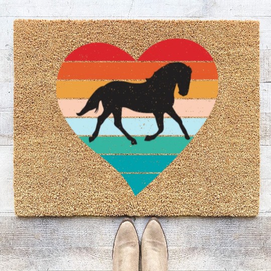 Horse Lover Horse Riding Equestrian Cowpuncher Coir Doormats
