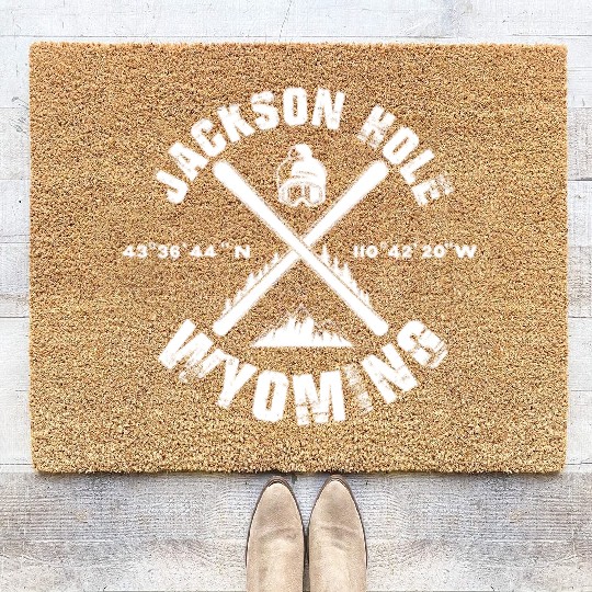 Jackson Hole Wyoming, Skiing Coir Doormats