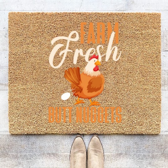 Farm Fresh Butt Nuggets, Chicken Coir Doormats