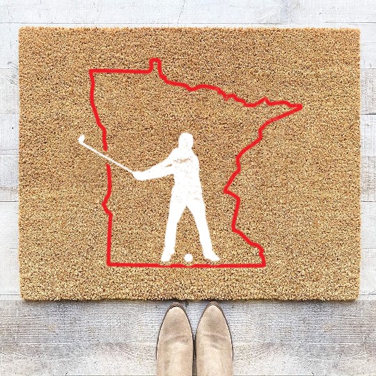 Unique Minnesota Golf Coir Doormats, Minnesota Golfer Shir