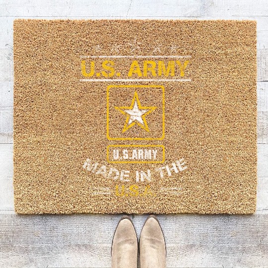 US Army Veteran Army Dad Military Veterans Day Coir Doormats