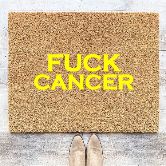 Fuck cancer Coir Doormats