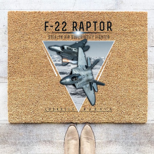 Aircraft Army US Airborne Fighter Pilot Coir Doormats