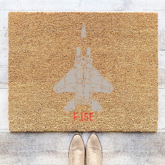 F 15E Strike Eagle US Airborne Fighter Pilot Coir Doormats