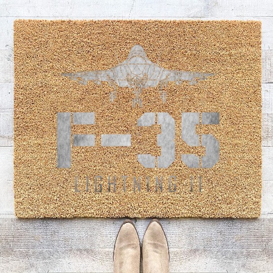 F 35 Lightning II US Airborne Fighter Pilot Coir Doormats