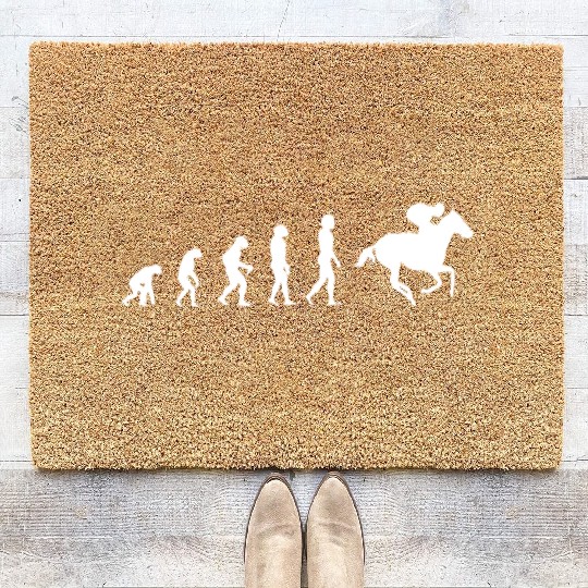 evolution of horse racing Coir Doormats