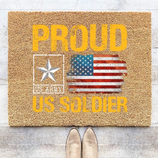 Proud Army Son Army Mom US Army Memorial Day Coir Doormats