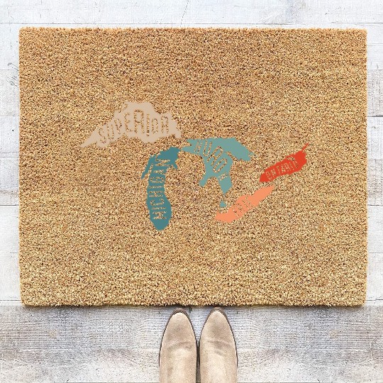 Great lakes USA, Michigan Lake Erie Lake Coir Doormats
