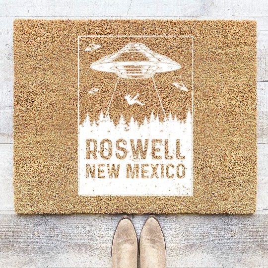 Roswell New Mexico UFO Alien Coir Doormats