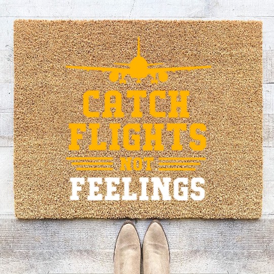 Air Traffic Controller Catch Flights Not Feelings Coir Doormats