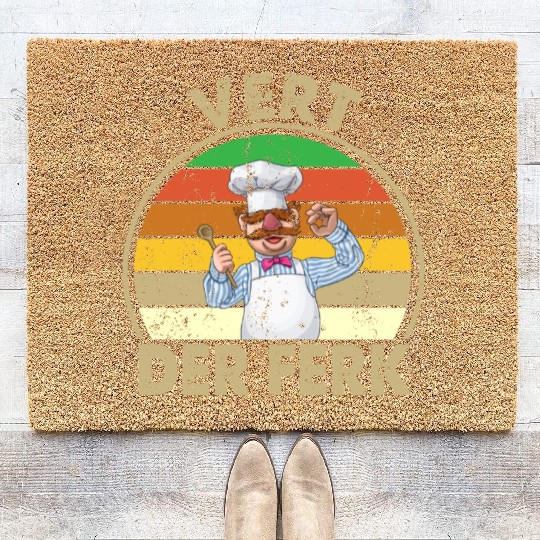 Vintage Vert Der Ferk ? The Swedish Chef Men Coir Doormats