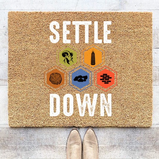 Settle Down Board Game Night Settle Trade Build Coir Doormats