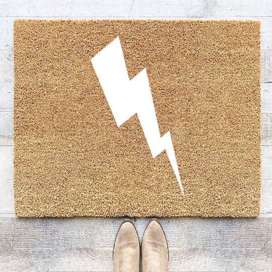 zeus lightening bolt Coir Doormats