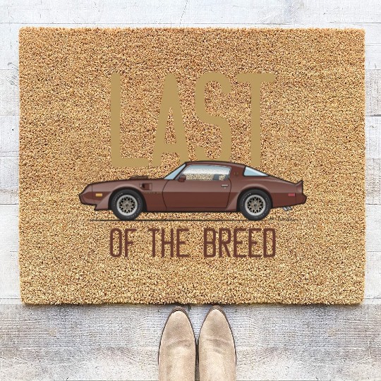Last of the Breed Heritage Brown w Gold Graphics Coir Doormats