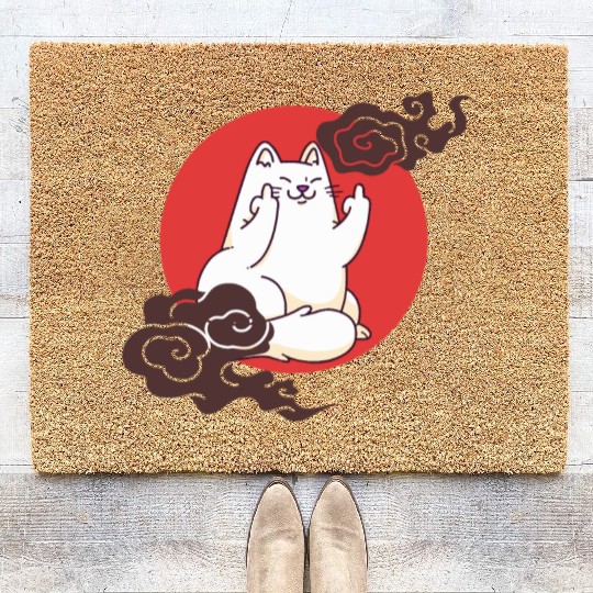 "Kawaii" Vintage Japenese Cat Coir Doormats