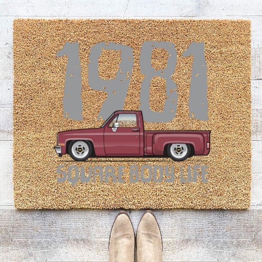 1981 Square Body Life Carmine Coir Doormats