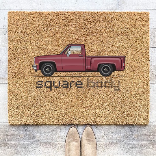 Square Body Carmine Coir Doormats