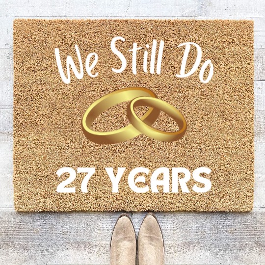 Anniversary Gift For Couples 27 Years Coir Doormats