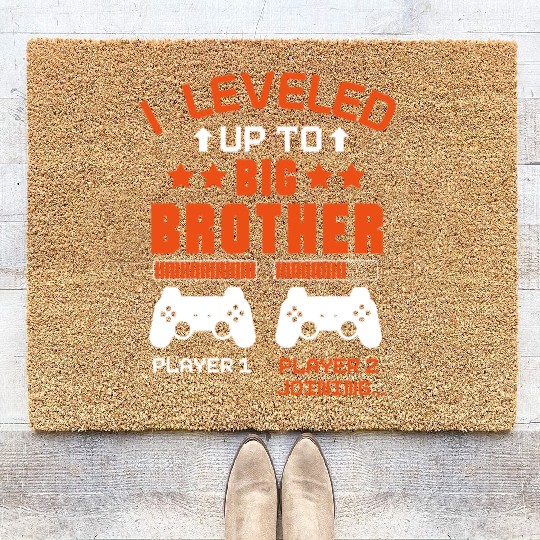 I Leveled up to Big brother Promoted To Big brothe Coir Doormats