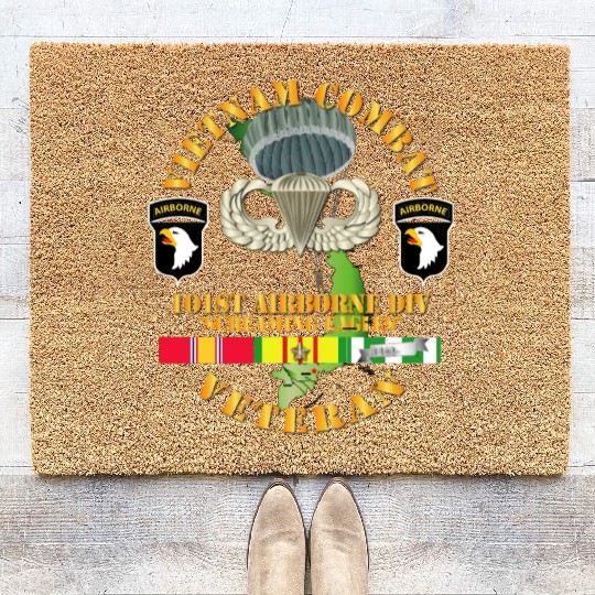 Army Vietnam Combat Veteran w 101st Airborne Div S Coir Doormats