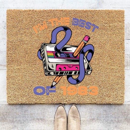 I'm the best of 1983 Vintage Cassette Tape Retro Coir Doormats