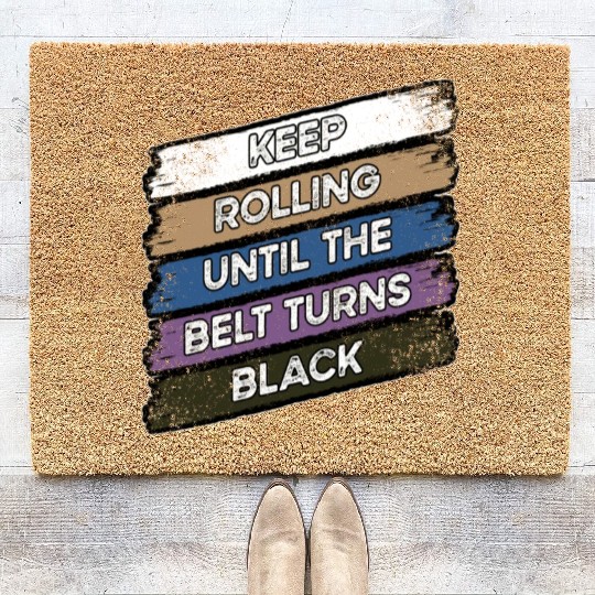 BJJ BLack Belt Coir Doormats