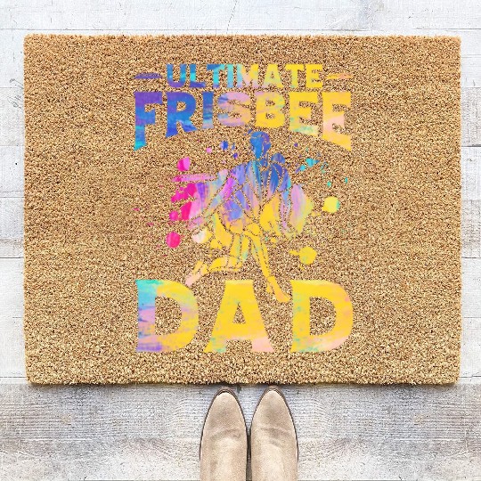 Ultimate Frisbee Dad Coir Doormats