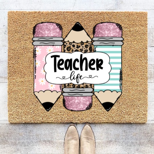 Teacherlife sublimation Coir Doormats