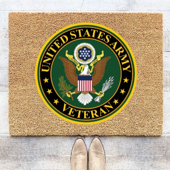Army US Army Veteran Coir Doormats