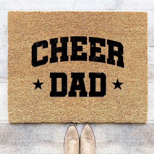 Cheer Dad Funny Cheerleader Fathers Day Coir Doormats