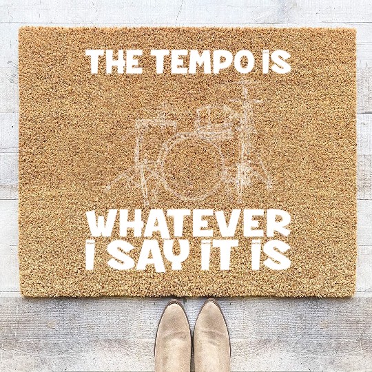 Drum Drummer Drummer Musician Drumsticks Coir Doormats