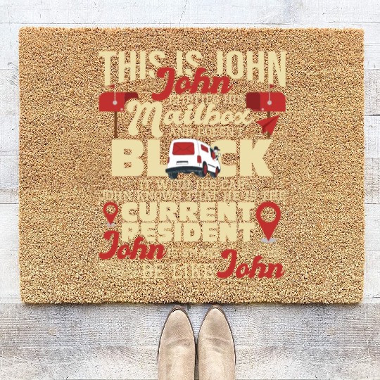 Be Like John Postal Worker Mailman Postman Mail Coir Doormats