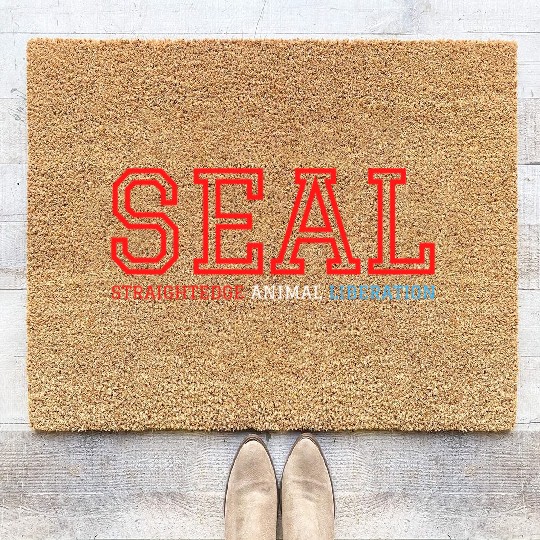 SEAL Straight Edge Animal Liberation | USA Colors Coir Doormats