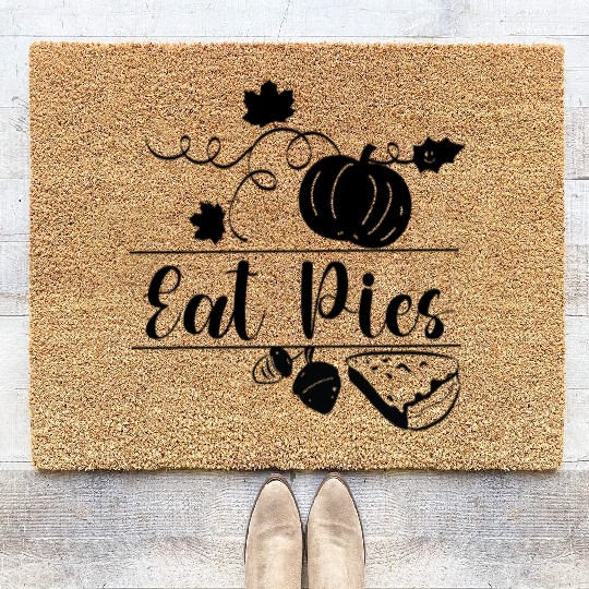 Eat Pies Thanksgiving Family Gift Coir Doormats